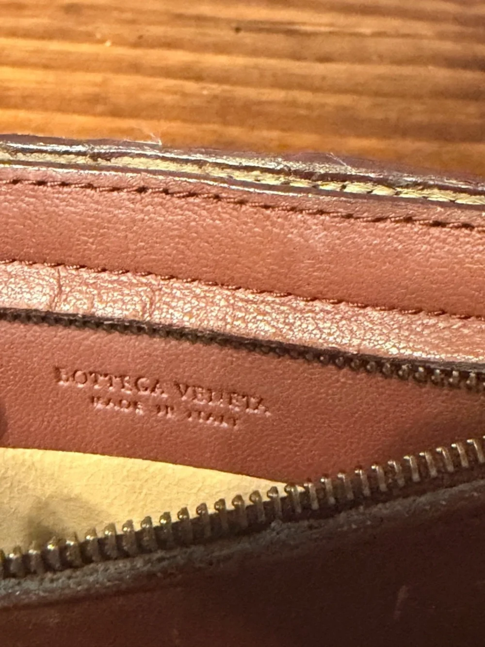 Bottega Veneta Brown Woven Leather Card Holder